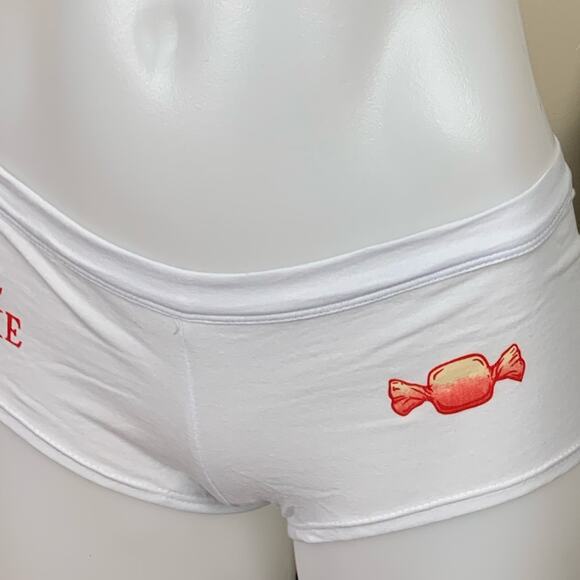 Heaven Scent Intimates White Panty Boyshort Candy Scented SMALL Cotton NEW - Picture 4 of 7